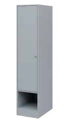 QN 5 - 4STN skříň šatní, 1-dveřová, levá, výsuvné ramínko, 1830x400x600, šedá